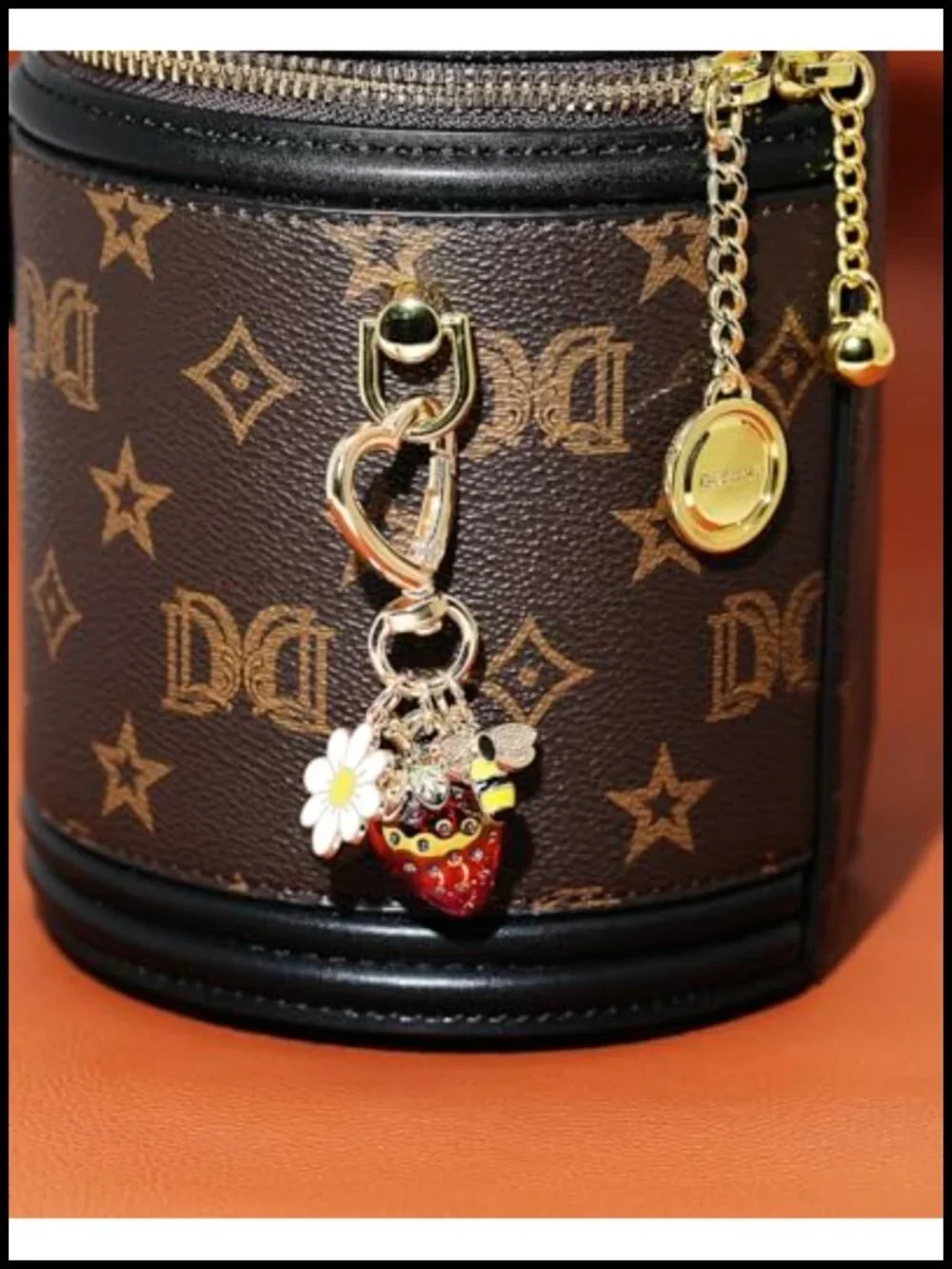 Cute Cherry Bag Charms Set of 4, Kawaii Purse Accessories for Handbags